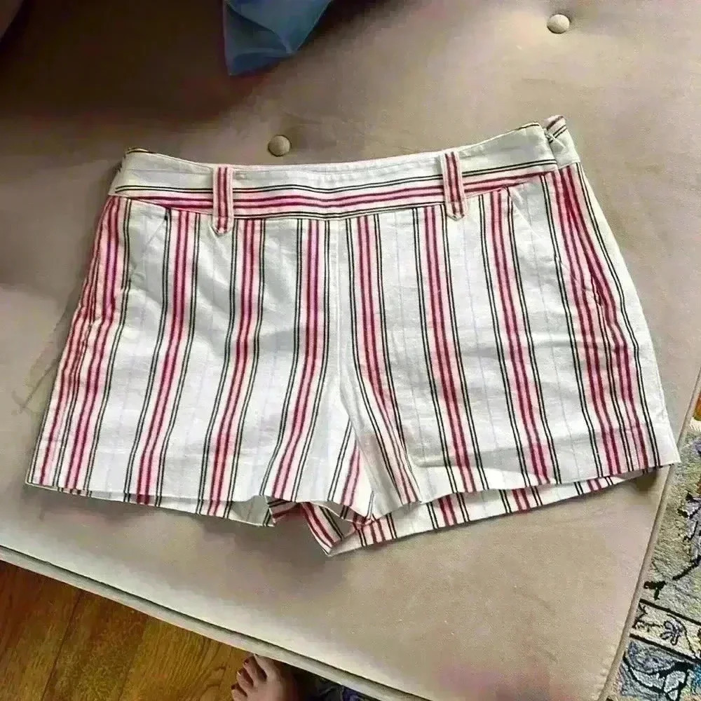 Loft Riviera striped black, white and red striped shorts Sz - 10